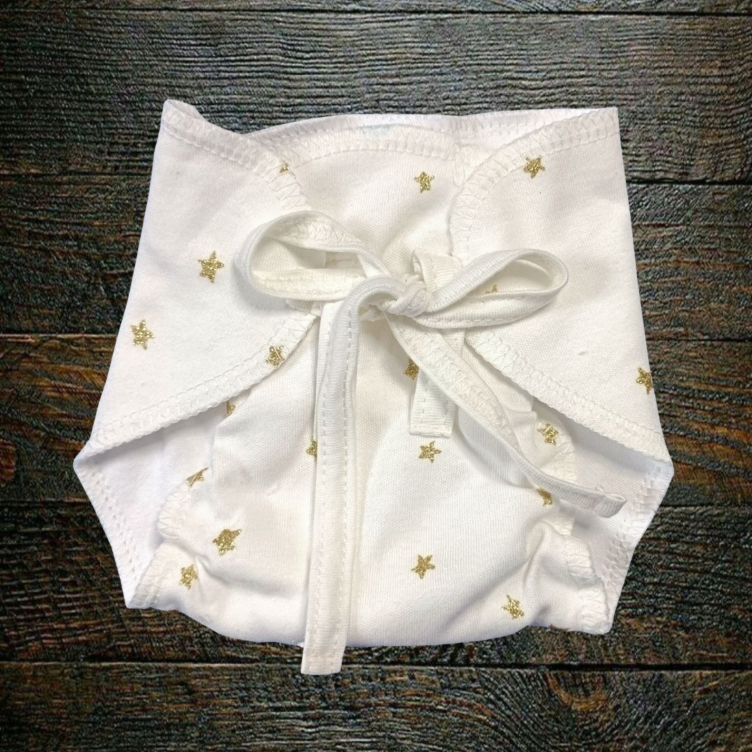 Organic Cotton Padded Nappy - Stars