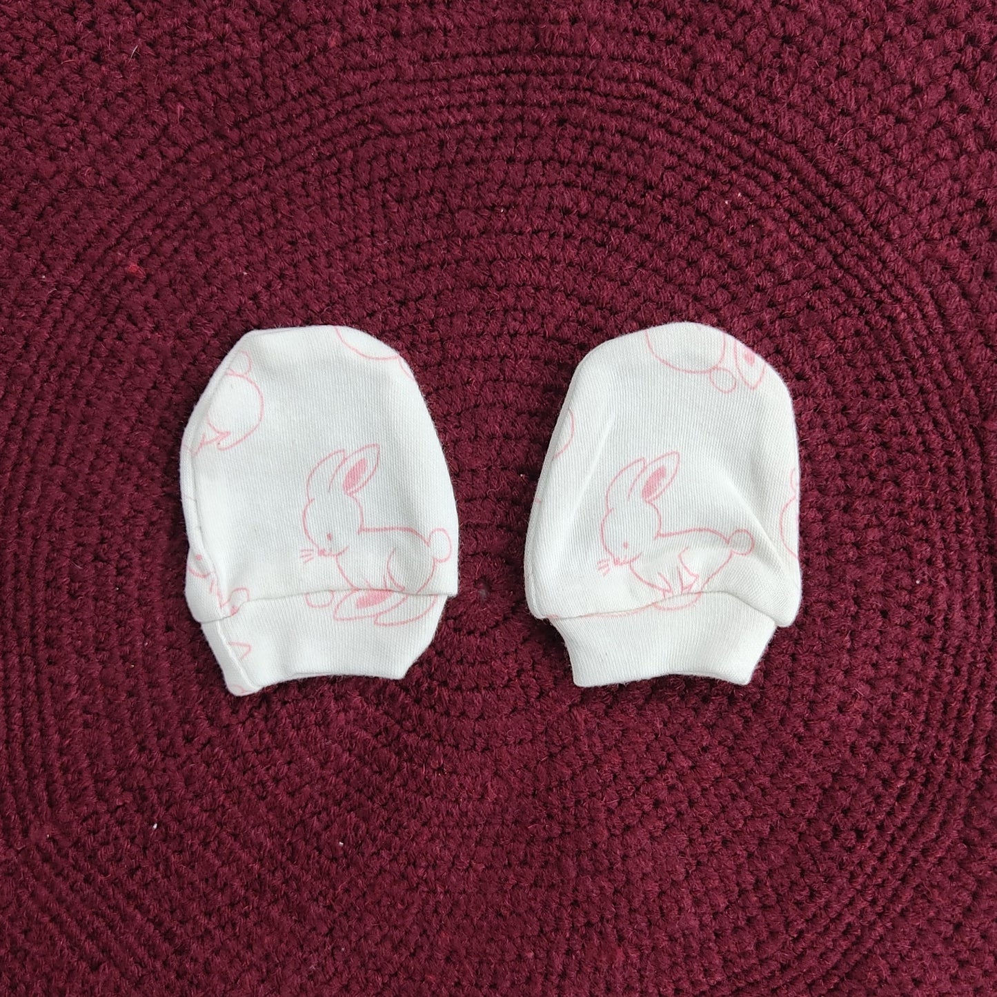 Cotton Cap-Mittens-Booties- Rabbit