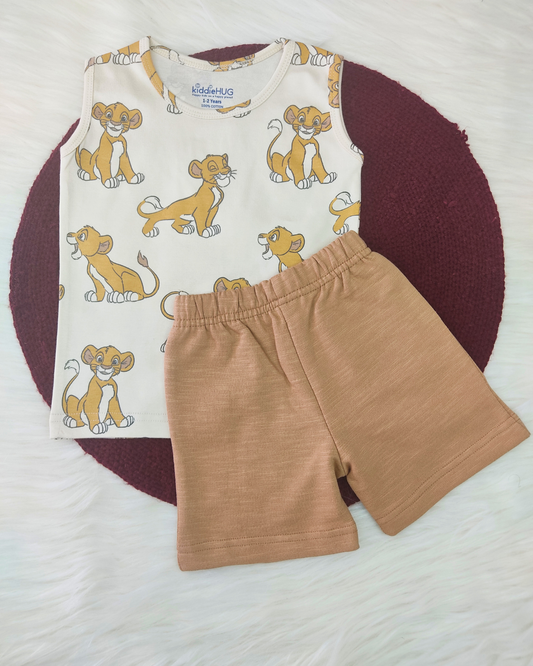 Sleeveless Top & shorts set - Little Simba