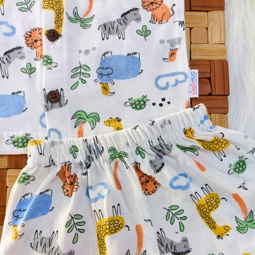 Sleeveless Jabla + Shorts set - Animals