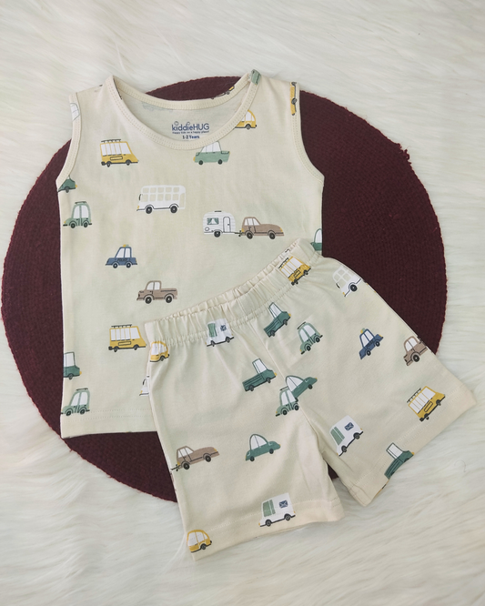 Sleeveless Top & shorts set - Vehicles