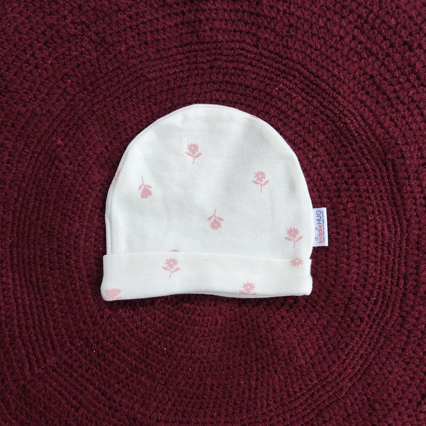 Cotton Cap-Mittens-Booties- Flowers
