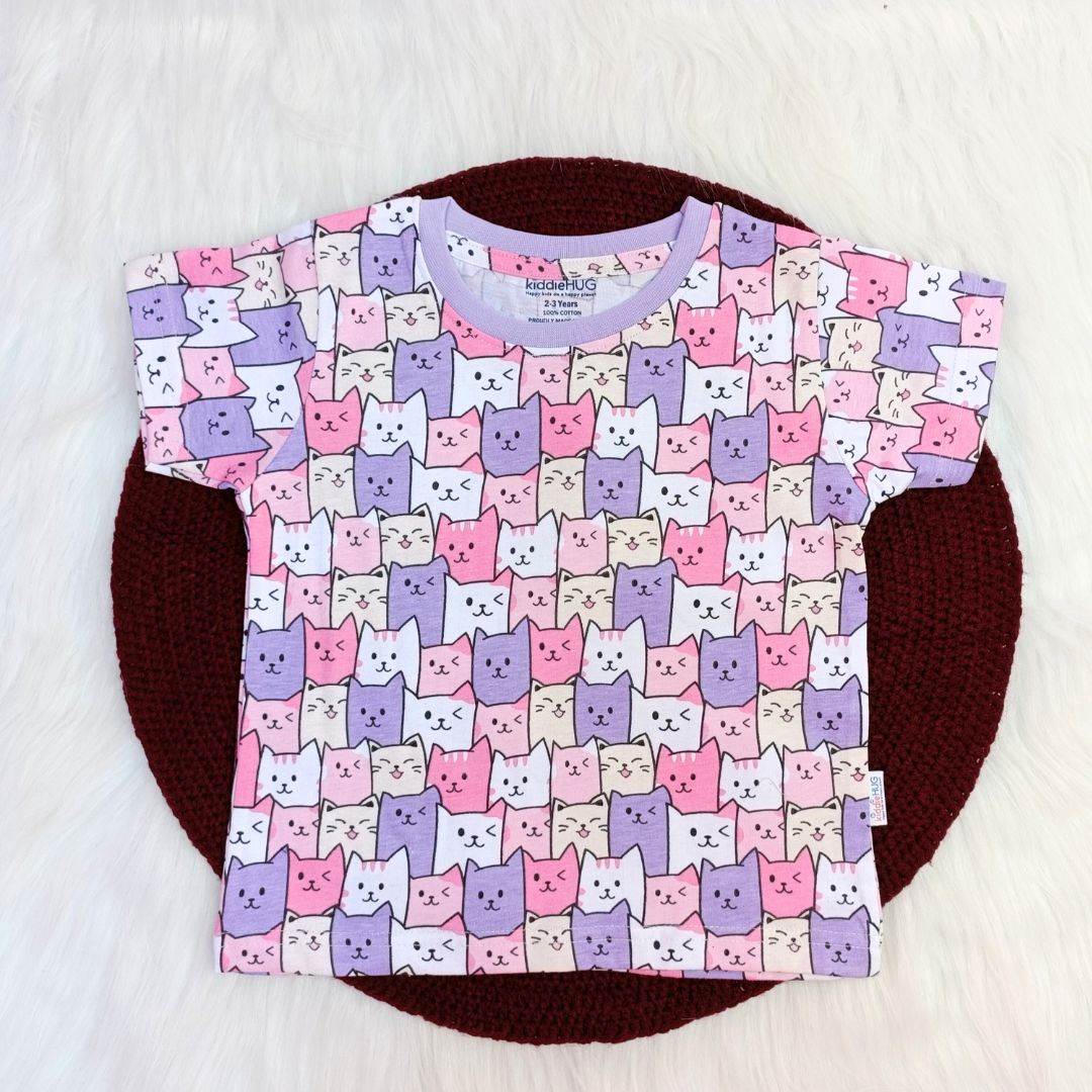 Co-ord set -Pinky cats
