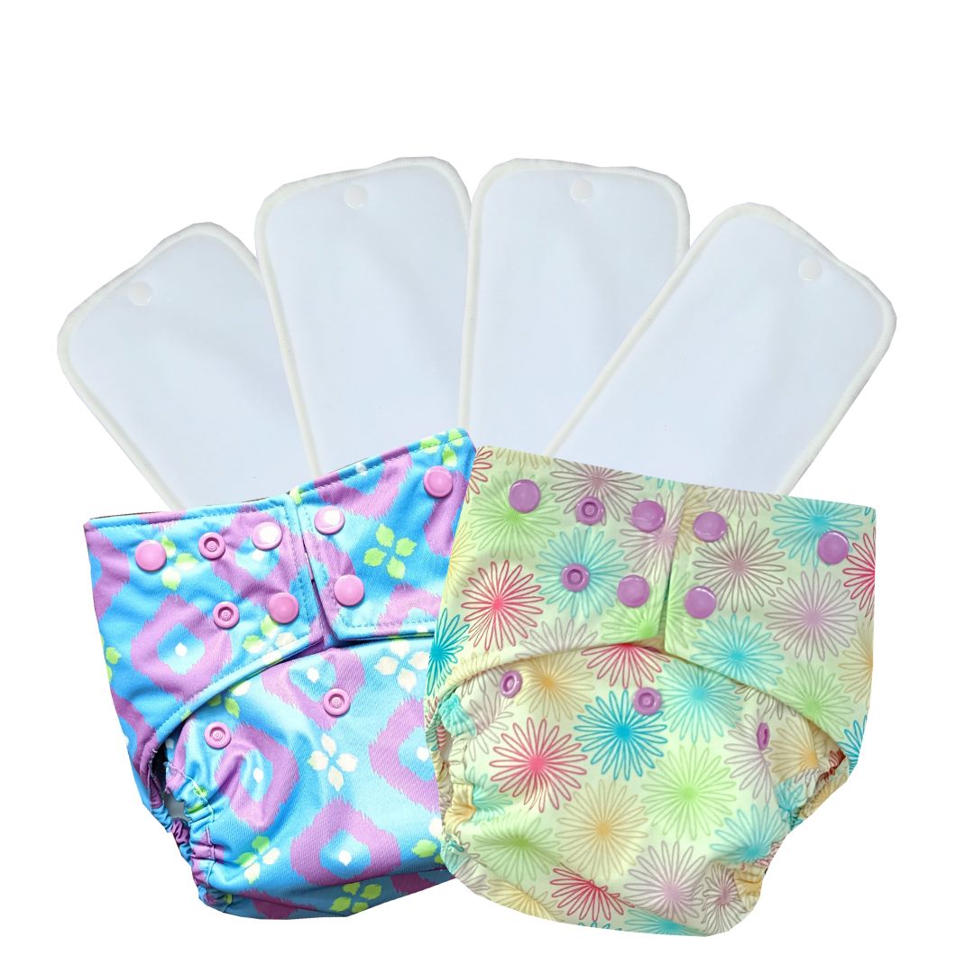 2 Diapers + 4 Inserts super saver combo-1 (6kg - 17kg)