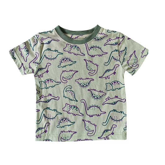Top & shorts - Green dino