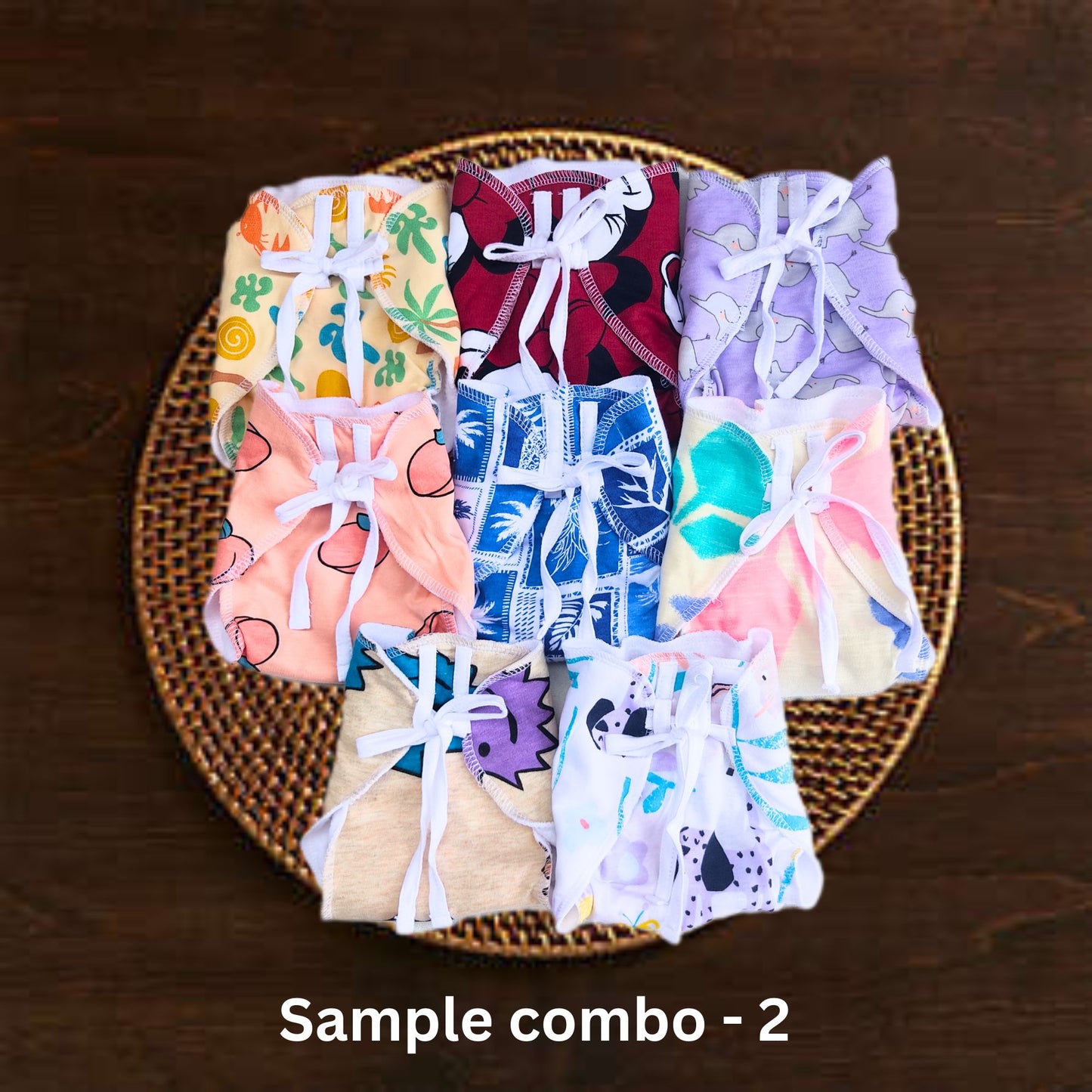 4-layer Cotton Padded Nappies Combo - Pack Of 8