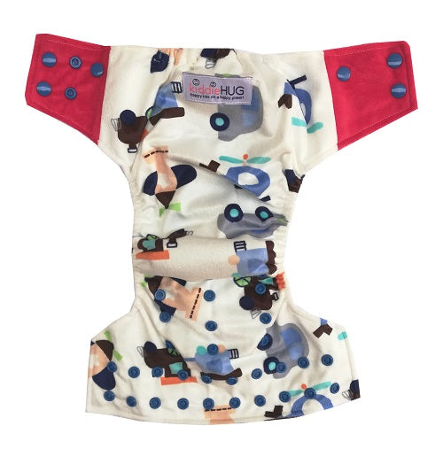 Freesize cloth diaper - Wheels&Wings (6kg-17kg) - Day and night usage