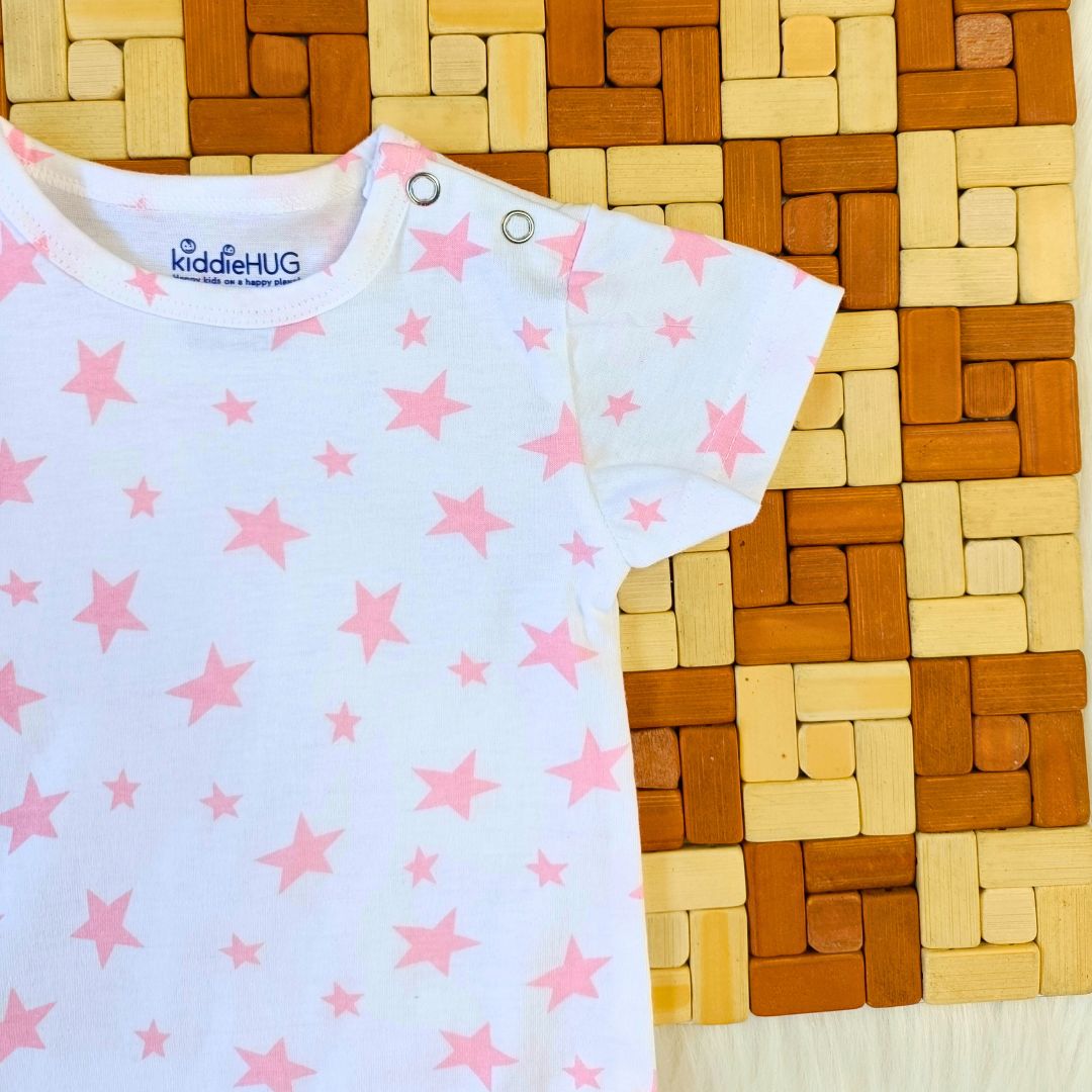 Onesie - Pink Stars