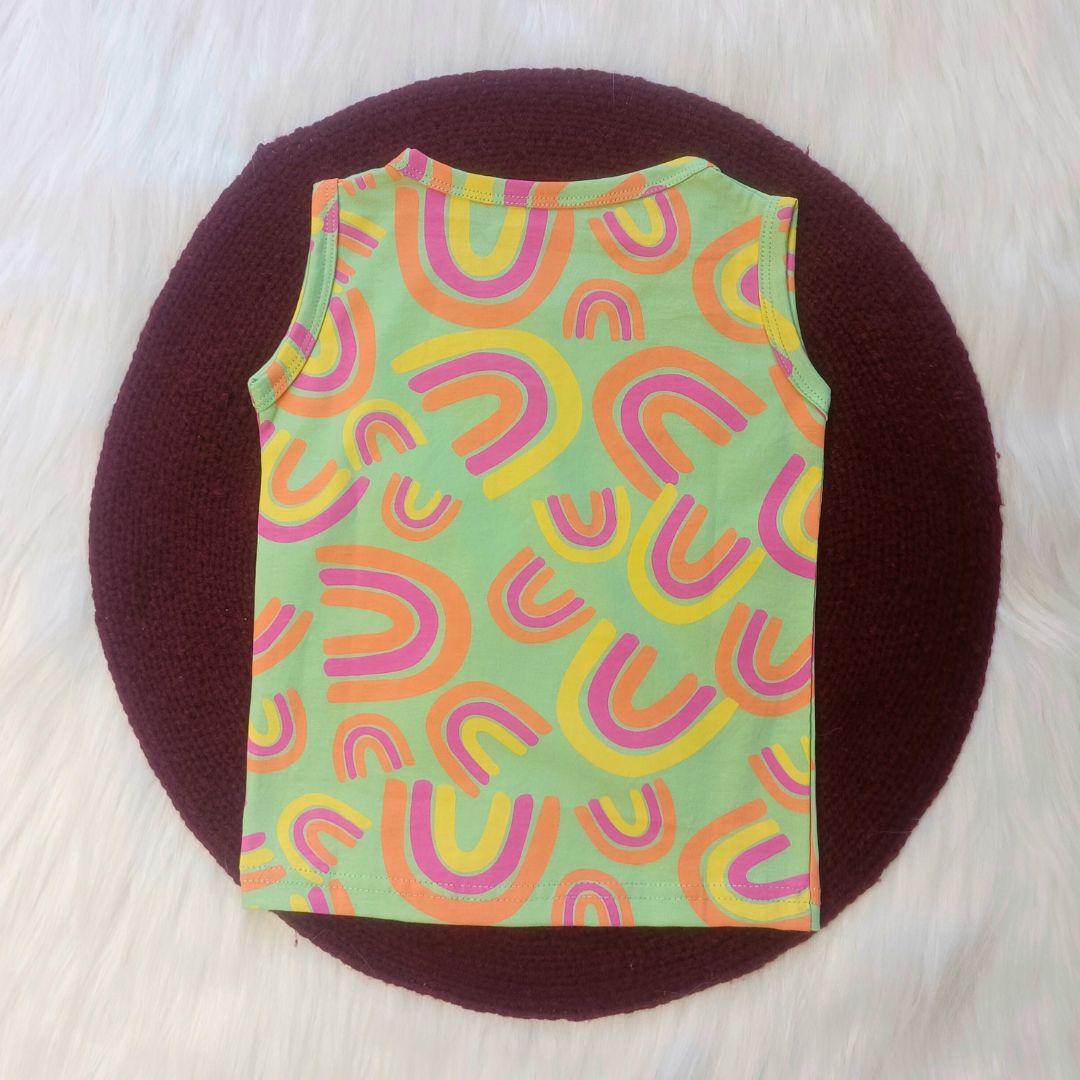 Sleeveless Top & Shorts set - Green