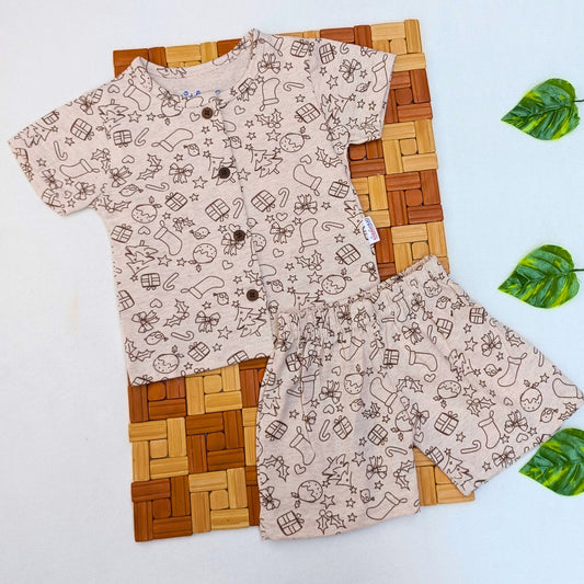 Sleeve Jabla + Shorts set - Christmas Joy