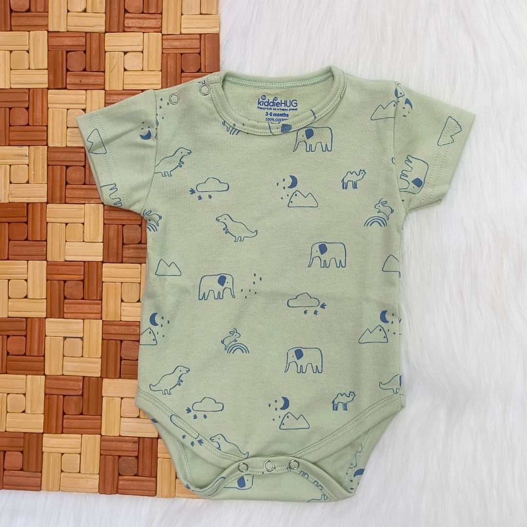 Onesie - Green Animals