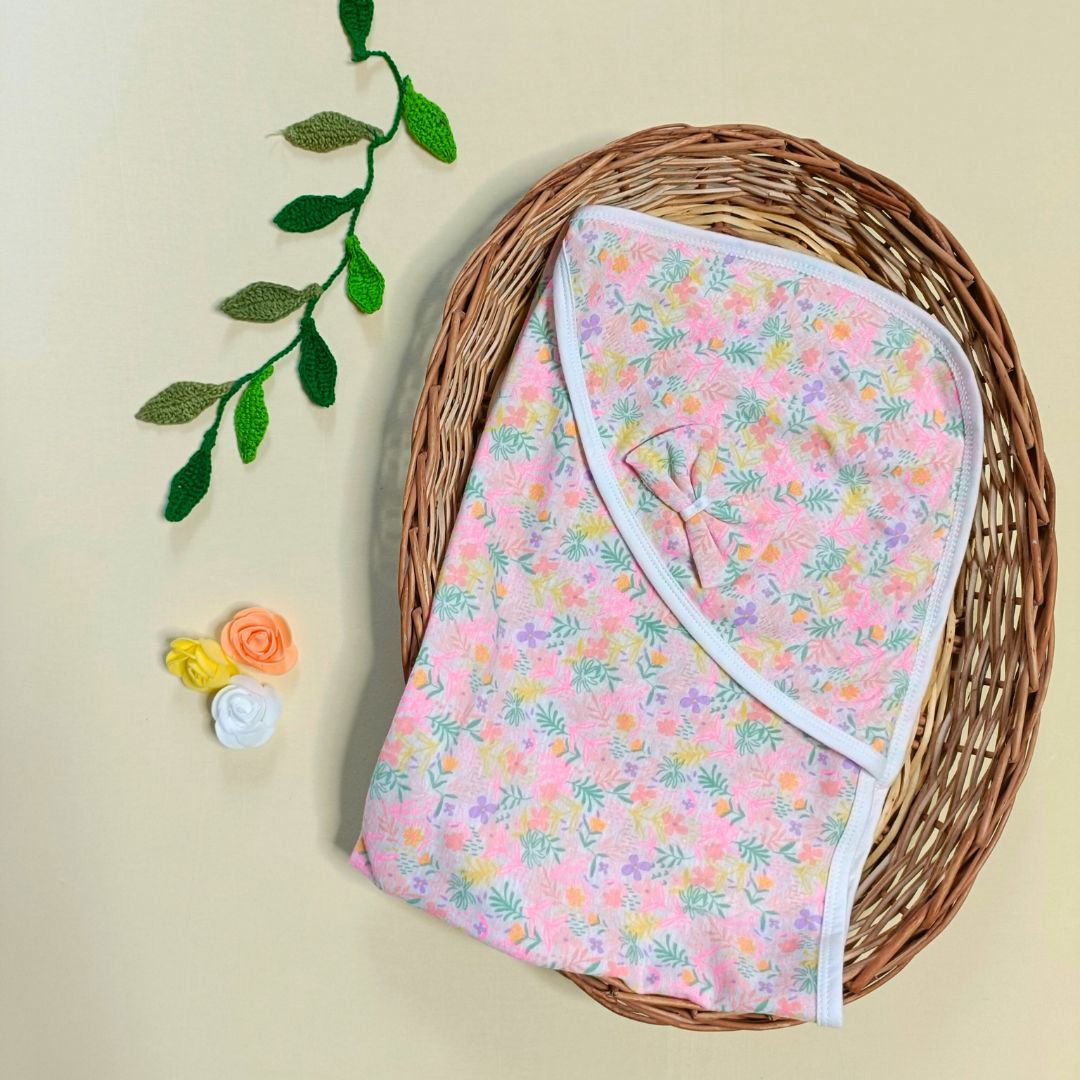 Hooded towel - Flowers