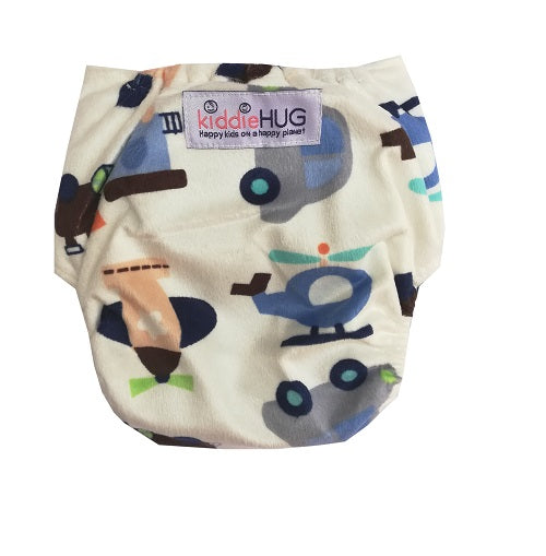 Freesize cloth diaper - Wheels&Wings (6kg-17kg) - Day and night usage