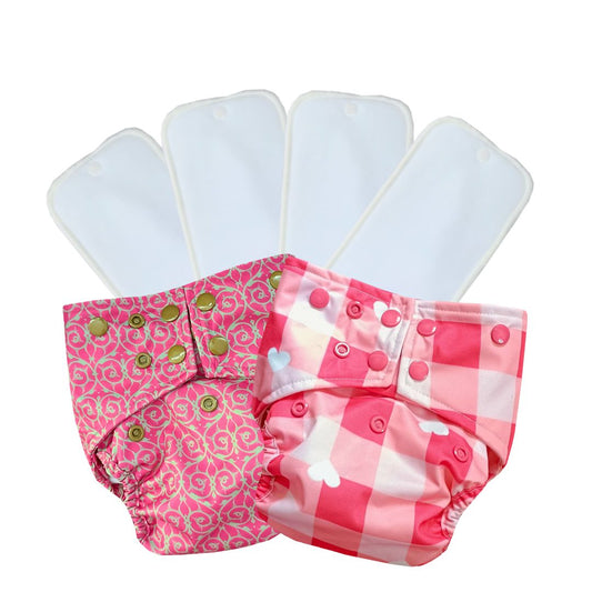 2 Diapers + 4 Inserts super saver combo-5 (6kg - 17kg)