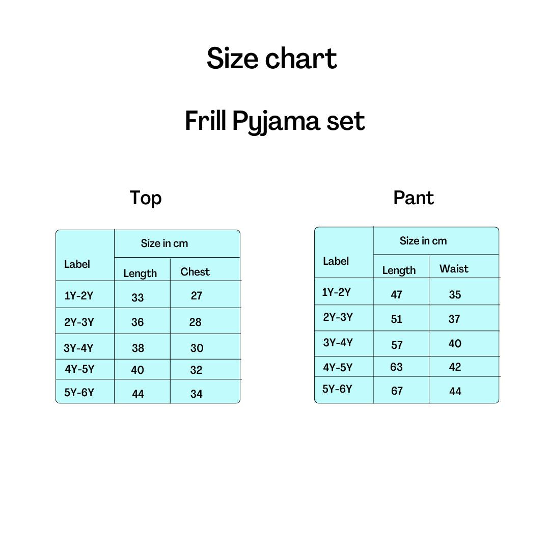 Frill sleeve top & Full pant set - Minney Love