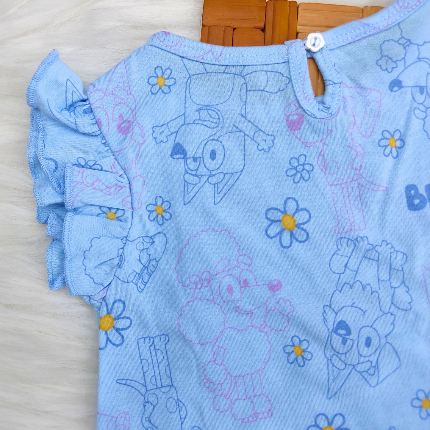 Frill Co-ord set - Sky Bluey