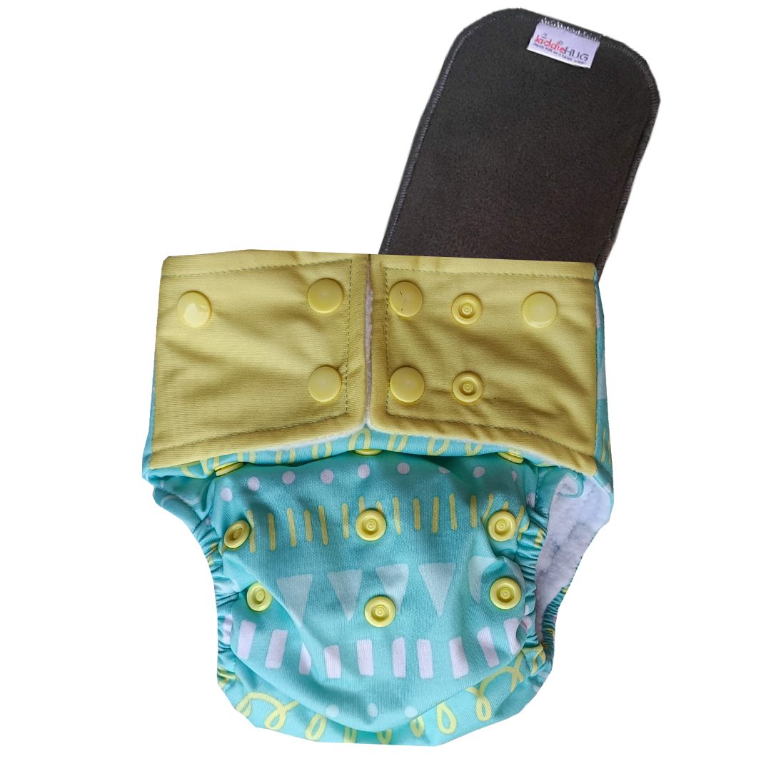 Freesize cloth diaper - Tribal art (6kg-17kg) - Day and night usage