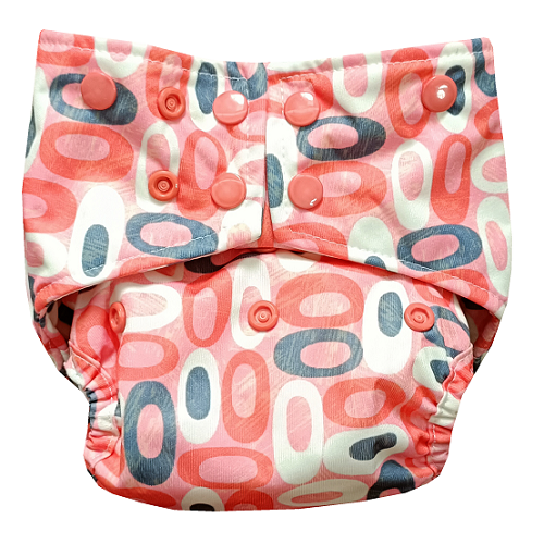 Freesize cloth diaper+Insert  - Marbles (6kg-17kg) - Day time usage