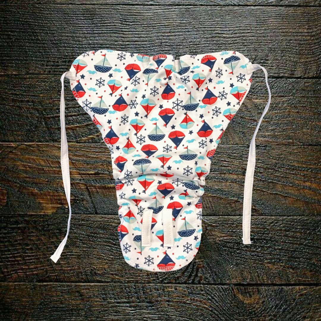Organic Cotton Padded Nappy - Yatch