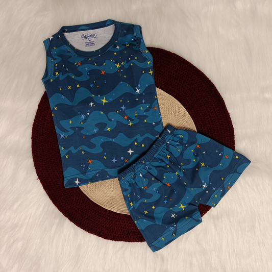 Sleeveless Top & Shorts set - Starry night