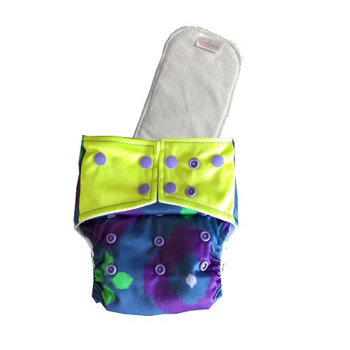 Pocket Diaper + insert - Purple Delight