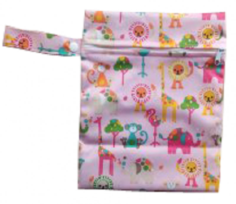 On The Go Wetfree Bag - Medium - Pink Animals