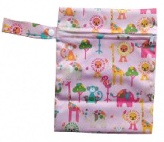 On The Go Wetfree Bag - Medium - Pink Animals