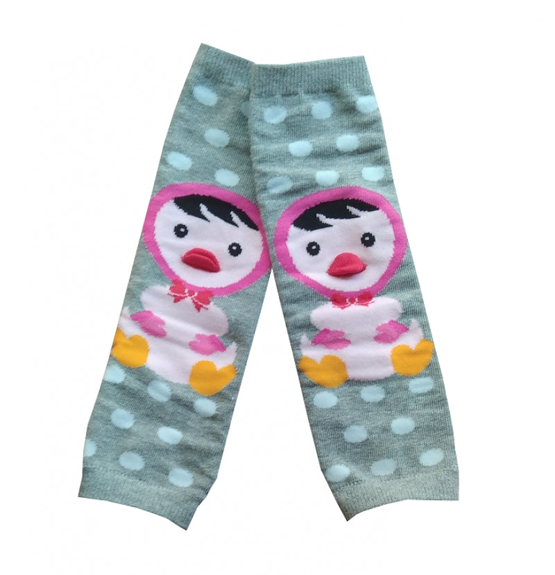 Leg Warmers - Tweety Pink- Gray