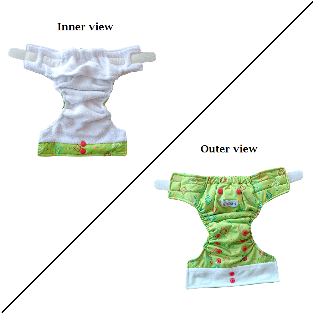 Green Mellow - Newborn diaper with 1 insert (2.5kg - 8kg)