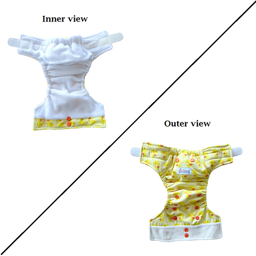 Ducklings - Newborn diaper with 1 insert (2.5kg - 8kg)