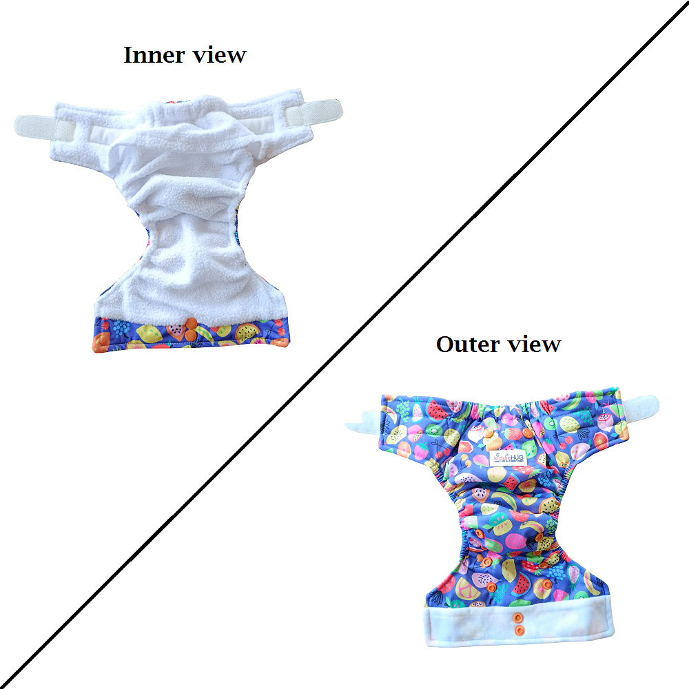 Fruit Ninja - Newborn diaper with 1 insert (2.5kg - 8kg)