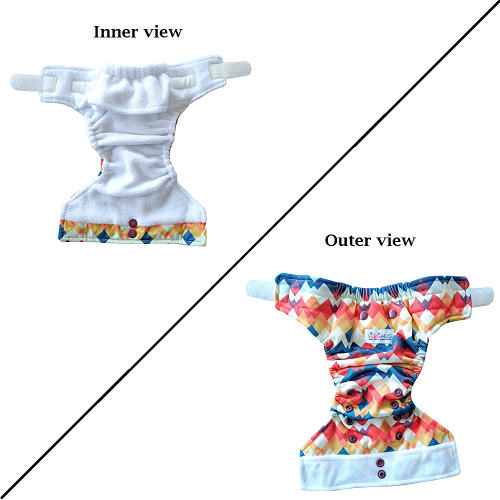 Kaleidoscope - Newborn diaper with 1 insert (2.5kg - 8kg)