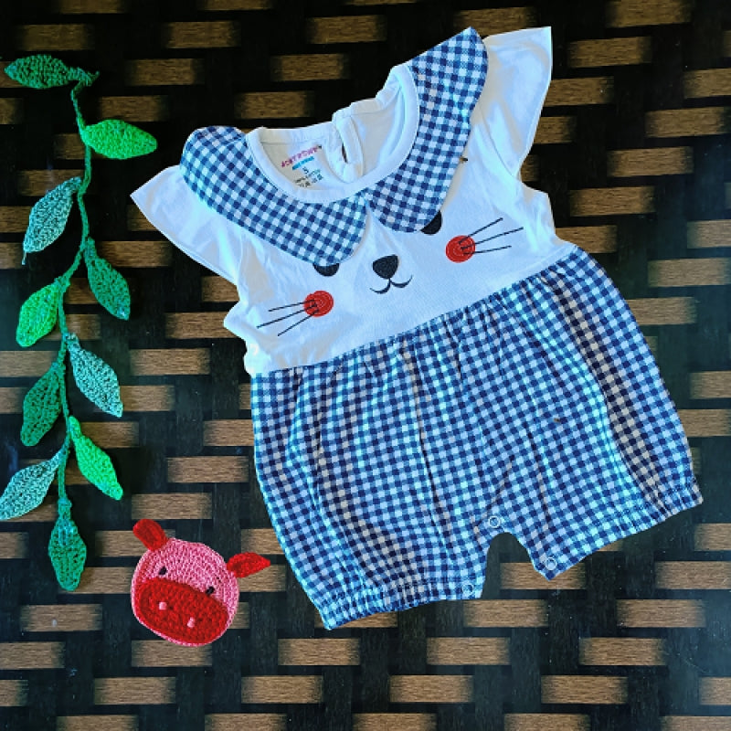 Kitten Romper- Blue
