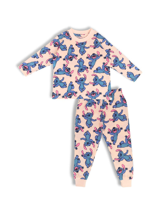 Printed Cotton Pyjama set - Peach Stitch