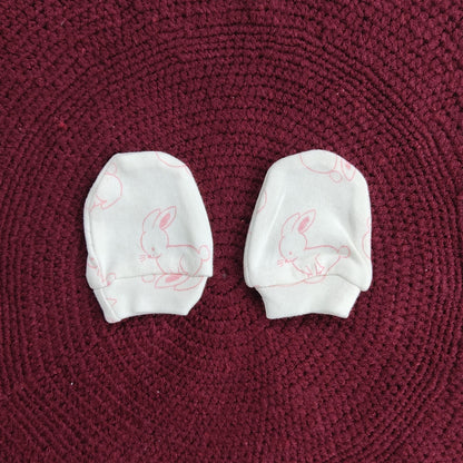 Cotton Cap-Mittens-Booties- Rabbit