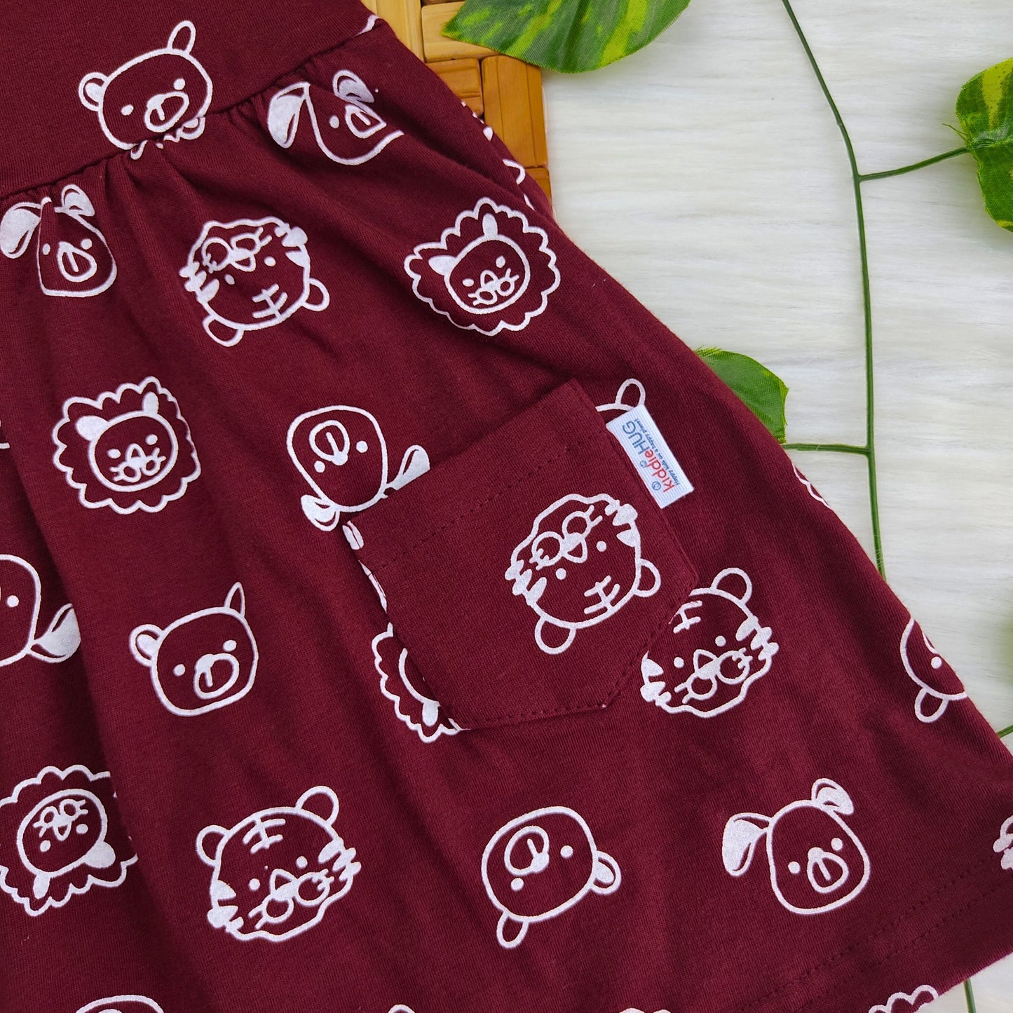 Comfy Frock - Maroon cubs