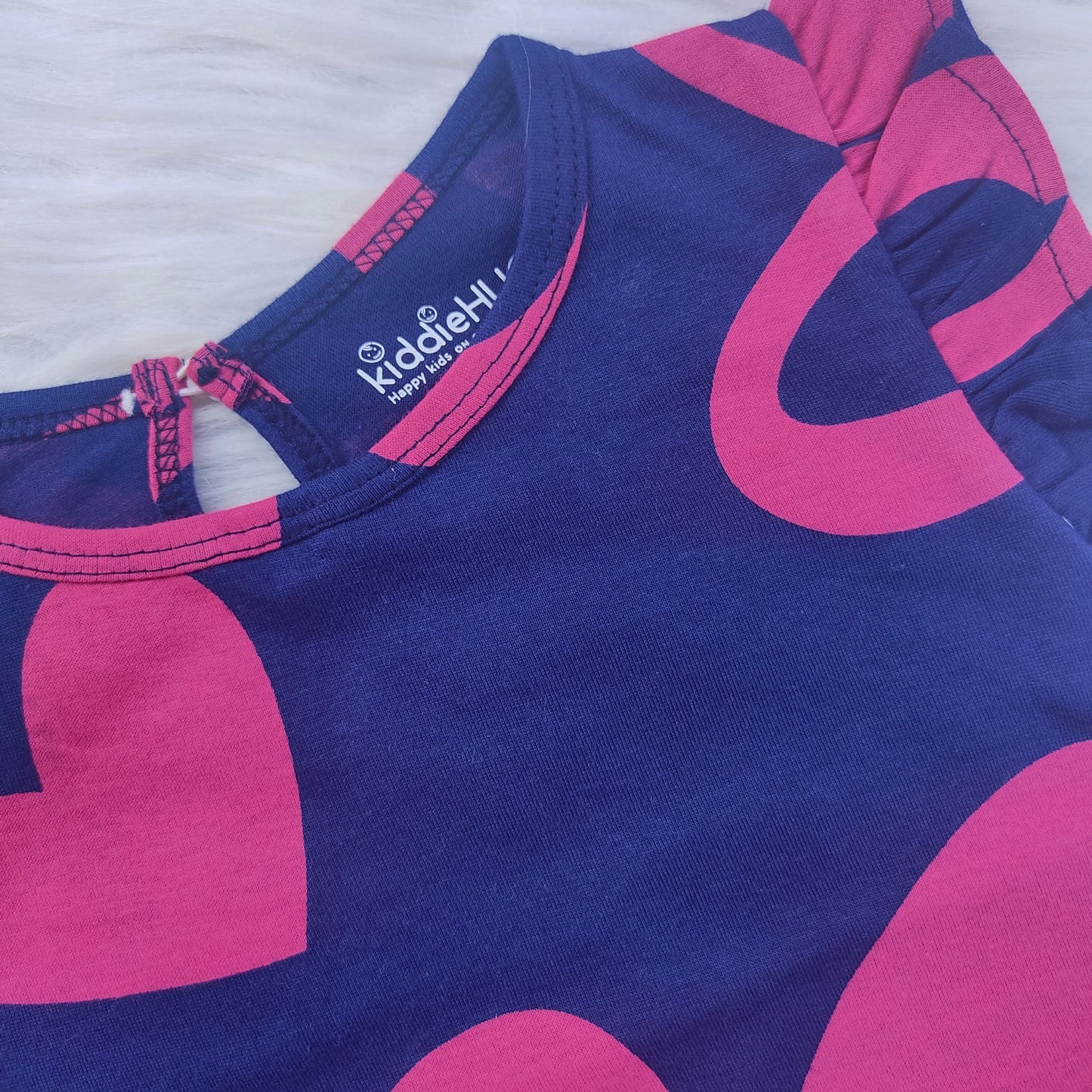 Frill sleeve top & Full pant set - Heartsy