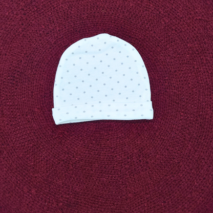 Cotton Cap-Mittens-Booties- Polka Dots