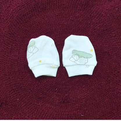 Cotton Cap-Mittens-Booties- Sleepy Sheep