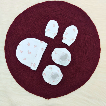Cotton Cap-Mittens-Booties- Puppy