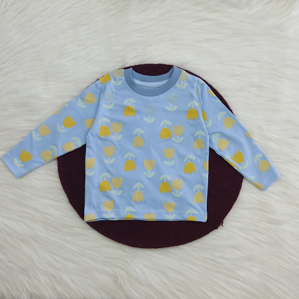 Printed Cotton Pyjama set - Blue Tulip