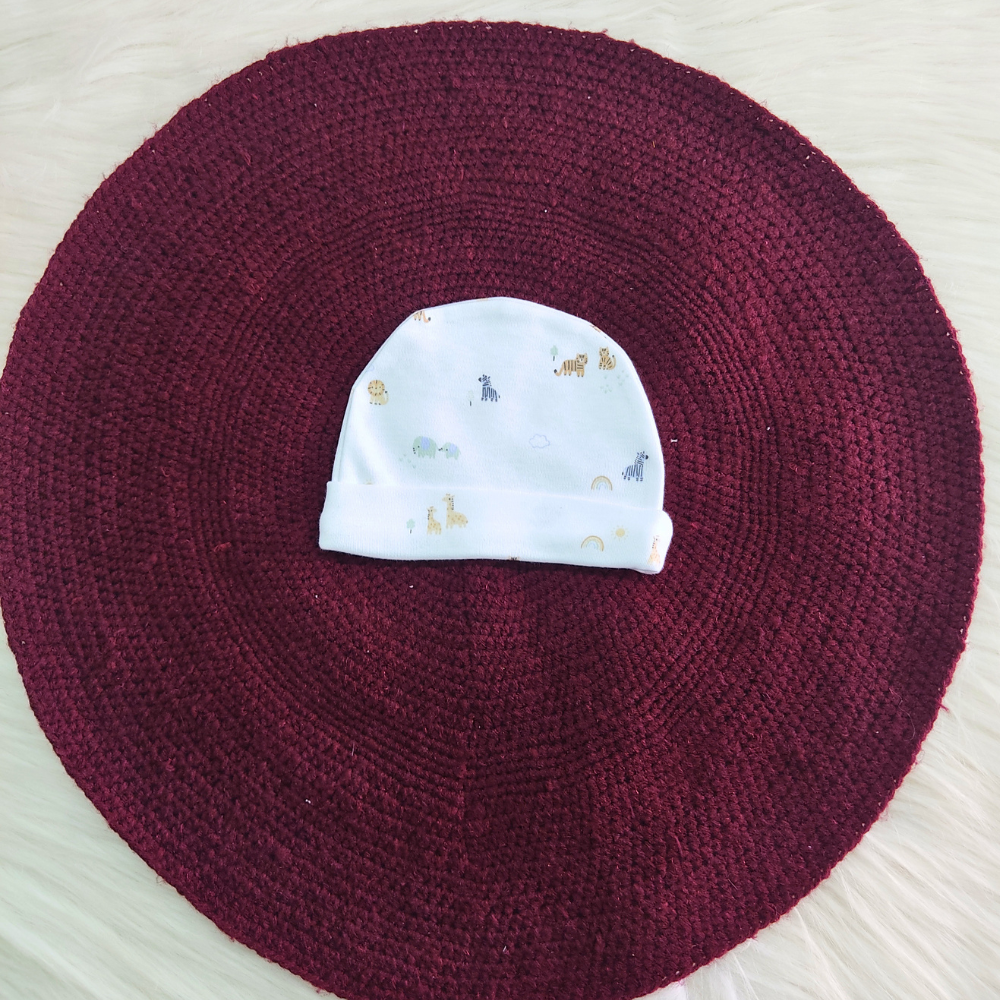 Cotton Cap-Mittens-Booties- Jungle Joy