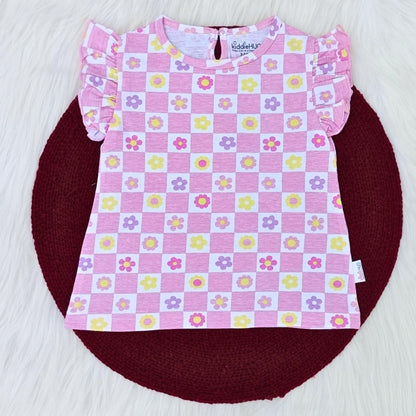 Frill sleeve top & Full pant set - Flora