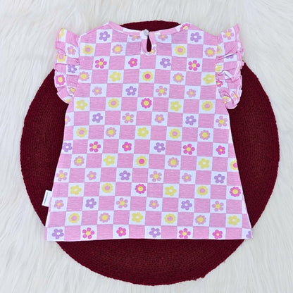 Frill sleeve top & Full pant set - Flora