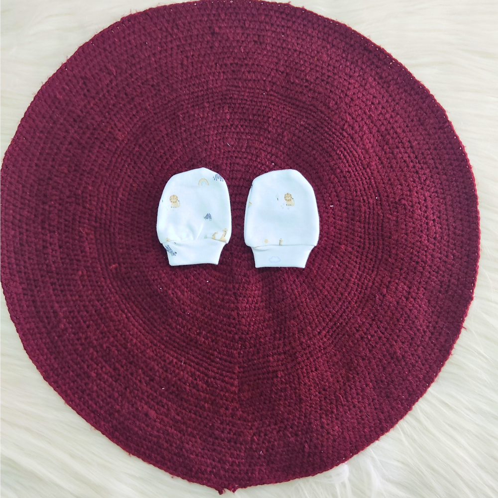 Cotton Cap-Mittens-Booties- Jungle Joy