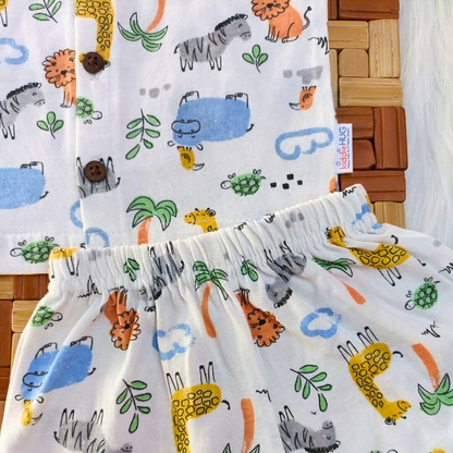 Sleeveless Jabla + Shorts set - Animals
