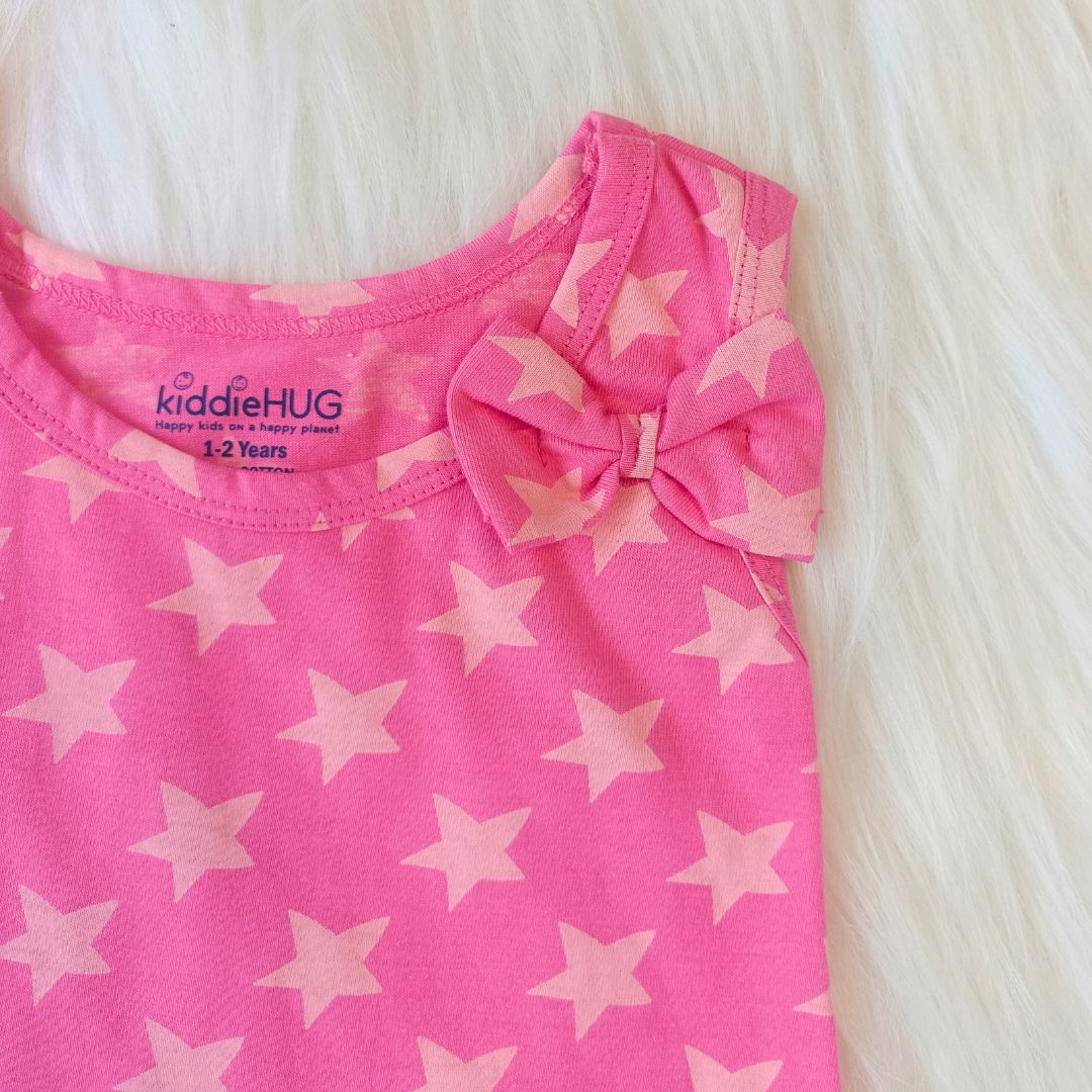 Comfy Frock - Pink Stars