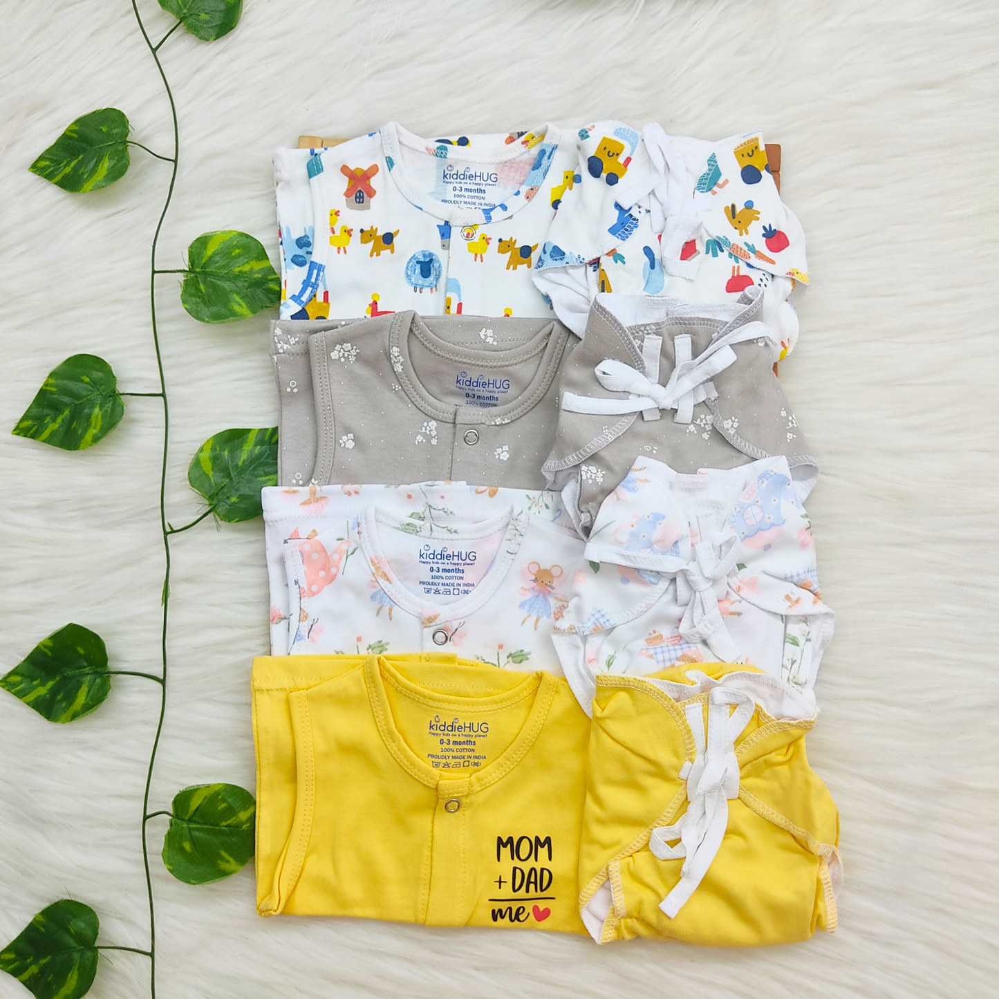 Jabla+Nappy Set Pack of 4 (0-3 months) Combo-23