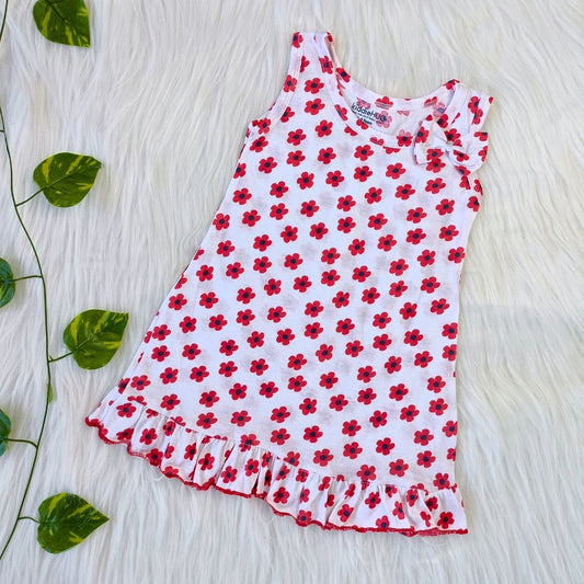 Comfy Frock - Red Flowers