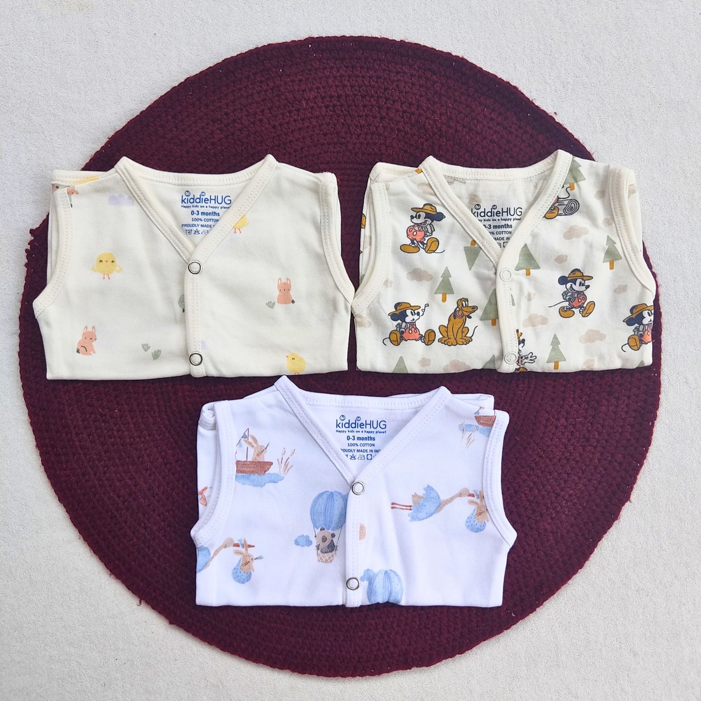 Organic Knitted Cotton Jablas - Pack Of 3 combo-2